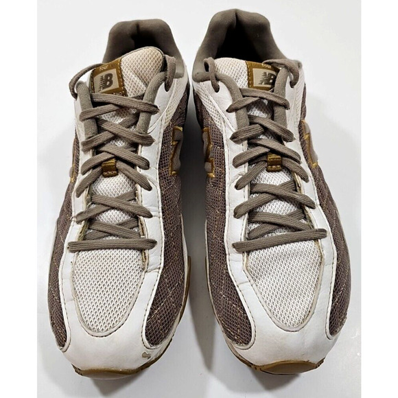 New Balance Womens 442 CW442UG White Brown Running Shoes Sneakers Size 8 1/2 B - Picture 6 of 14